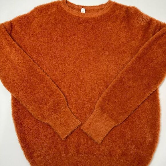 Lolita Milano Long Sleeve Eyelash Sweater Knit Top In Rust size M - Picture 3 of 15